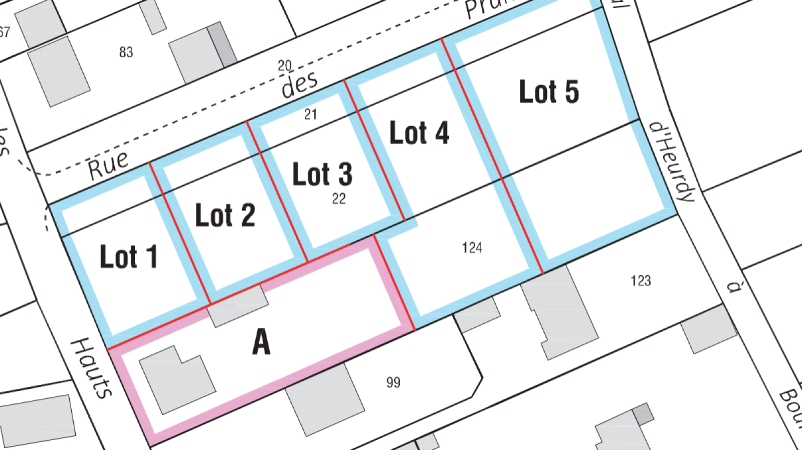 Terrain constructible de 621m2 à Boulay-les-Barres