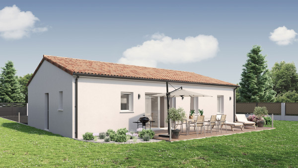 Maison neuve à Valence-en-Poitou avec 4 chambres sur terrain de 2480m2 - image 1