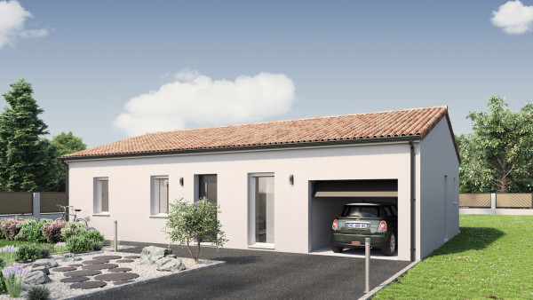 Maison neuve à Valence-en-Poitou avec 4 chambres sur terrain de 2480m2 - image 2