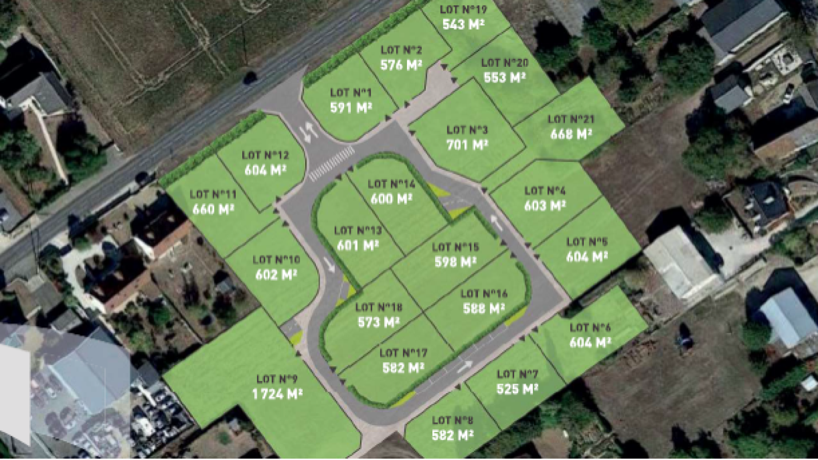 Terrain constructible de 604m2 à Sougy