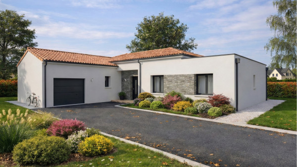 Maison neuve à Mortagne-sur-Sèvre avec 4 chambres sur terrain de 543m2 - image 1