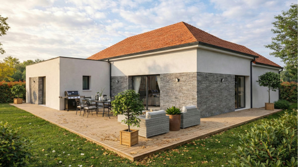 Maison neuve à Château-Landon avec 4 chambres sur terrain de 744m2 - image 2