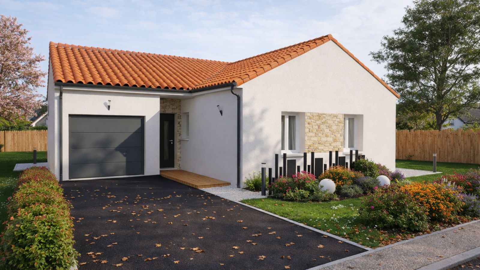 Maison neuve à Valence-en-Poitou avec 3 chambres sur terrain de 2480m2 / image 2