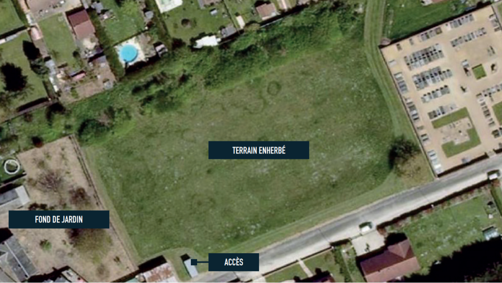 Terrain constructible de 564m2 à Bricy