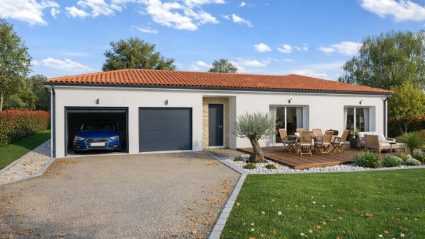 Maison neuve à Pleumartin avec 3 chambres sur terrain de 880m2 - image 1