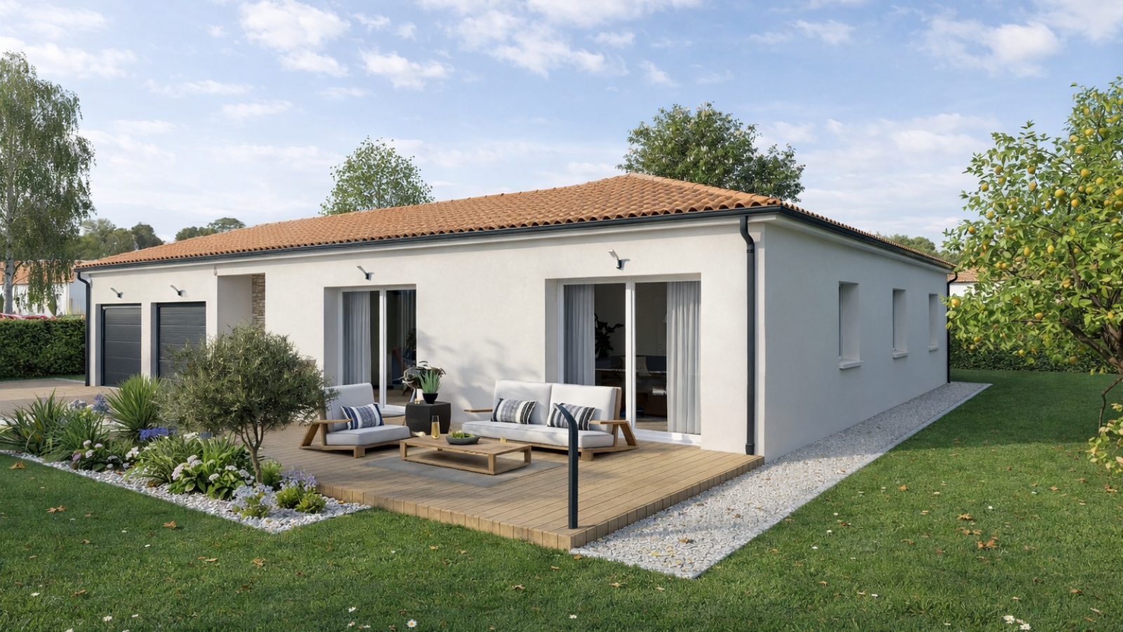 Maison neuve à Pleumartin avec 3 chambres sur terrain de 880m2 / image 3