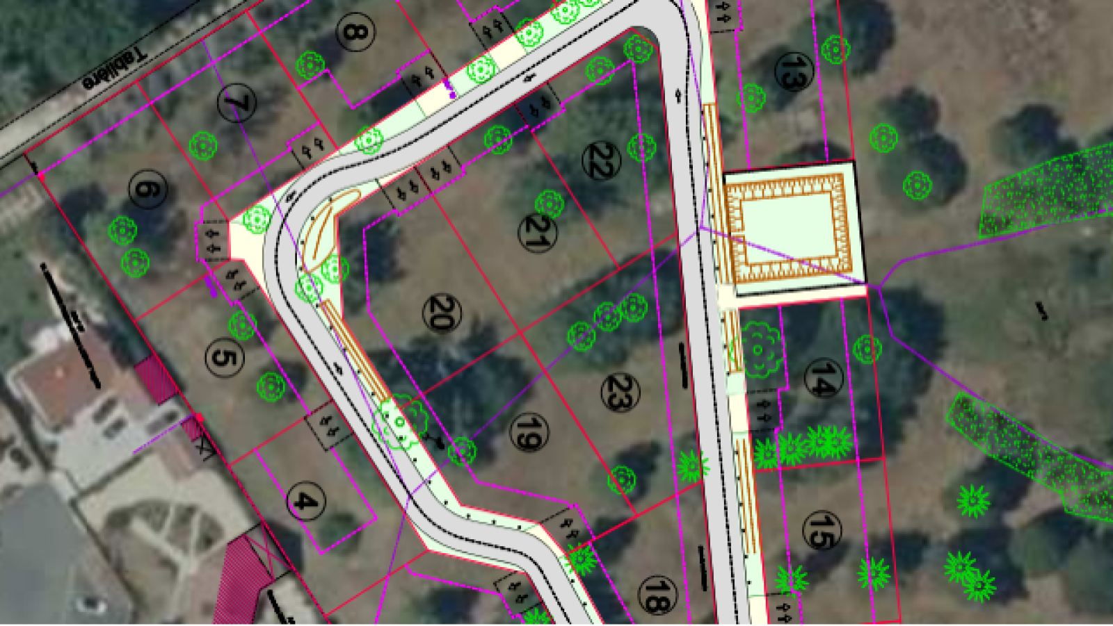 Terrain constructible de 619m2 à Ménestreau-en-Villette