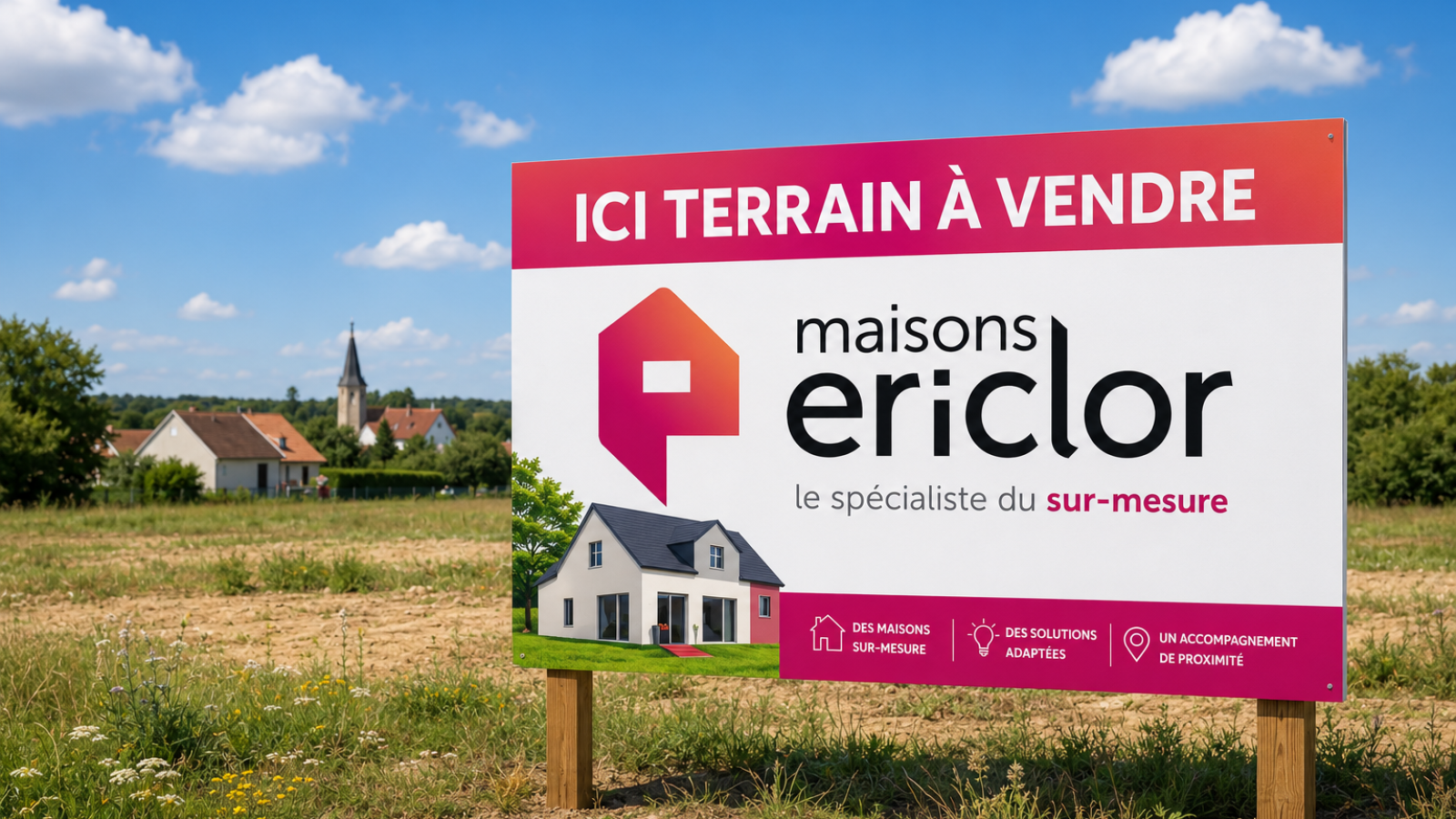 Terrain constructible de 1991m2 à Saint-Denis-en-Val