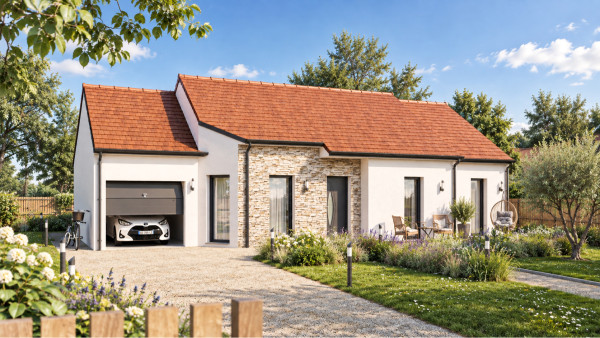Maison neuve à Villecerf avec 3 chambres sur terrain de 1082m2 - image 1