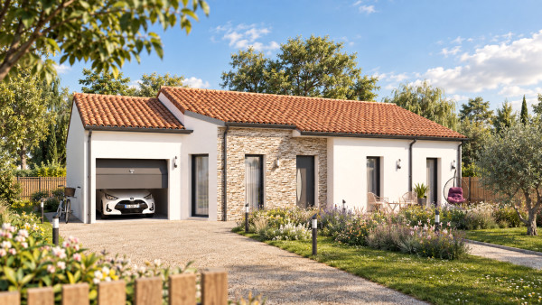 Maison neuve à Béruges avec 3 chambres sur terrain de 469m2 - image 1