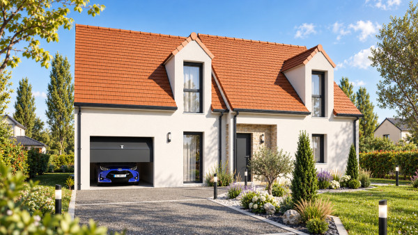 Maison neuve à Égreville avec 5 chambres sur terrain de 747m2 - image 1