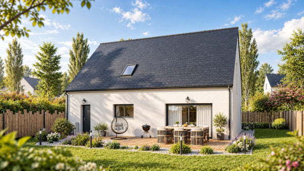 Maison neuve à Ambillou avec 4 chambres sur terrain de 472m2 - image 2